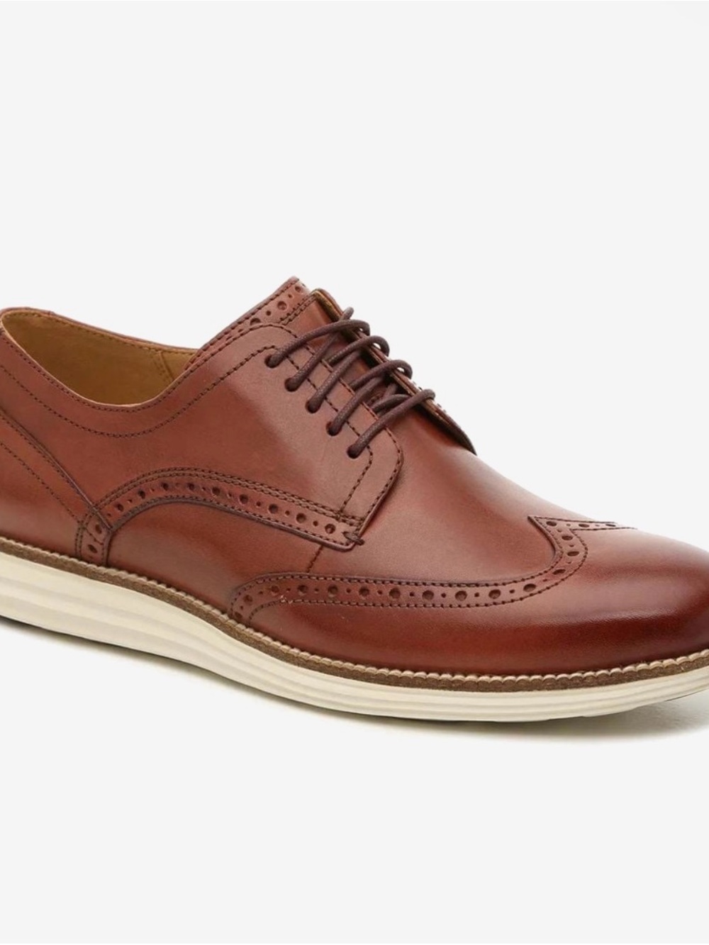 Cole Haan GrandØS Men’s Brown Leather Wingtip Oxford Shoes Size 10